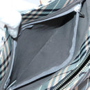 BURBERRY Nova Check Blue Label Hand Bag Nylon Gray Pink Auth ti2109-21