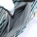 BURBERRY Nova Check Blue Label Hand Bag Nylon Gray Pink Auth ti2109-12