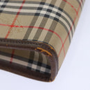 Burberrys Nova Check Clutch Bag Canvas Beige Auth ti2111-16