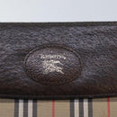 Burberrys Nova Check Clutch Bag Canvas Beige Auth ti2111-8