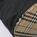 Burberrys Nova Check Blue Label Tote Bag Nylon Black Beige Auth ti2116-9