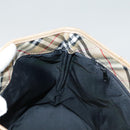 Burberrys Nova Check Blue Label Tote Bag Nylon Black Beige Auth ti2116-18