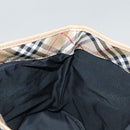 Burberrys Nova Check Blue Label Tote Bag Nylon Black Beige Auth ti2116-19