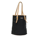 Burberrys Nova Check Blue Label Tote Bag Nylon Black Beige Auth ti2116-1