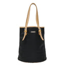 Burberrys Nova Check Blue Label Tote Bag Nylon Black Beige Auth ti2116-13