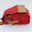 BURBERRY Shoulder Bag Nylon Red Auth ti2117-4