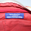 BURBERRY Nova Check Blue Label Shoulder Bag Canvas White Red Auth ti2120-11