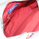 BURBERRY Nova Check Blue Label Shoulder Bag Canvas White Red Auth ti2120-12