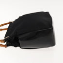 GUCCI Bamboo Hand Bag Nylon Black Silver 000 2014 0580 Auth ti2130-4