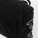 FENDI Hand Bag Cotton Nylon Black Silver Auth ti2136-15