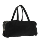 FENDI Hand Bag Cotton Nylon Black Silver Auth ti2136-1