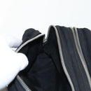 FENDI Hand Bag Cotton Nylon Black Silver Auth ti2136-22