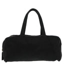 FENDI Hand Bag Cotton Nylon Black Silver Auth ti2136-13