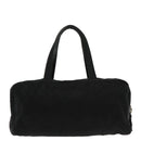 FENDI Hand Bag Cotton Nylon Black Silver Auth ti2136-2