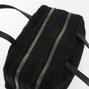 FENDI Hand Bag Cotton Nylon Black Silver Auth ti2136-6