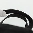 FENDI Hand Bag Cotton Nylon Black Silver Auth ti2136-8
