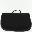 FENDI Hand Bag Cotton Nylon Black Silver Auth ti2136-5