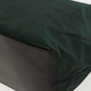 FENDI Hand Bag Nylon Khaki Brown Silver Auth ti2137-14