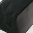 FENDI Hand Bag Nylon Khaki Brown Silver Auth ti2137-15