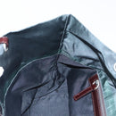 FENDI Hand Bag Nylon Khaki Brown Silver Auth ti2137-18