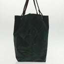 FENDI Hand Bag Nylon Khaki Brown Silver Auth ti2137-3