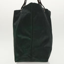 FENDI Hand Bag Nylon Khaki Brown Silver Auth ti2137-4