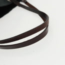 FENDI Hand Bag Nylon Khaki Brown Silver Auth ti2137-7