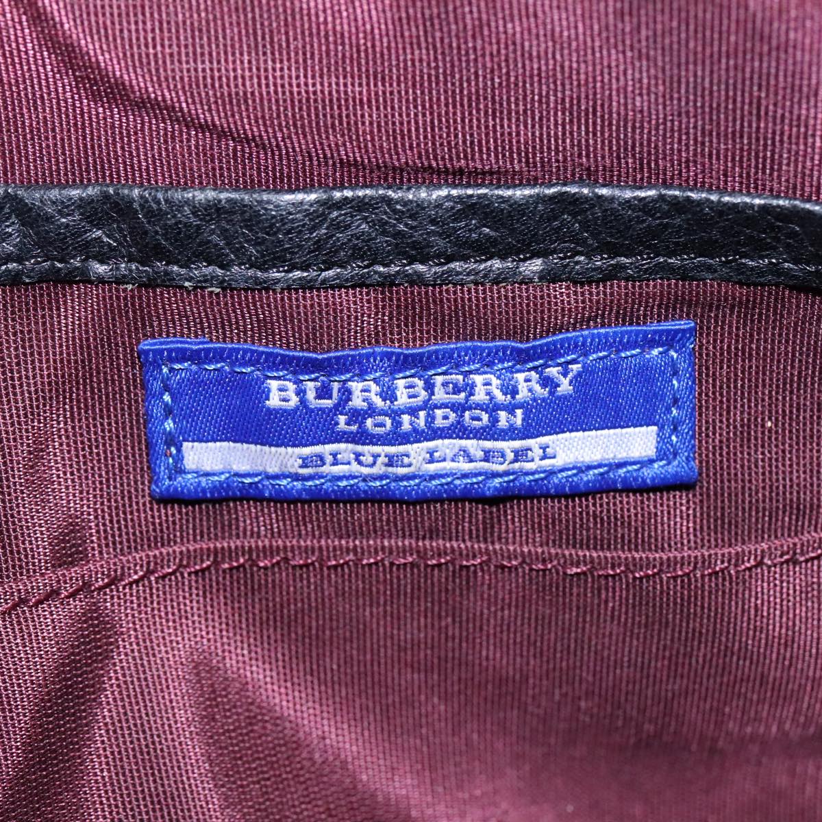 BURBERRY Blue Label Shoulder Bag Canvas Gray Auth ti2141