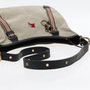 BURBERRY Blue Label Shoulder Bag Canvas Gray Auth ti2141-7