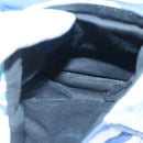 BALLY Waist Bag Canvas Leather Blue White Silver Auth ti2147-15