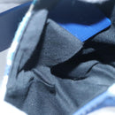 BALLY Waist Bag Canvas Leather Blue White Silver Auth ti2147-17