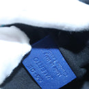 BALLY Waist Bag Canvas Leather Blue White Silver Auth ti2147-18