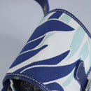 BALLY Waist Bag Canvas Leather Blue White Silver Auth ti2147-6