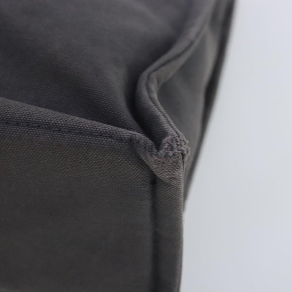 HERMES Fourre Tout PM Tote Bag Canvas Gray Silver Auth ti2154