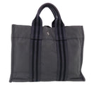 HERMES Fourre Tout PM Tote Bag Canvas Gray Silver Auth ti2154-2