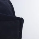 HERMES Tote Bag Canvas Navy Brown Silver Auth ti2161-14