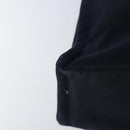 HERMES Tote Bag Canvas Navy Brown Silver Auth ti2161-15