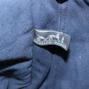 HERMES Tote Bag Canvas Navy Brown Silver Auth ti2161-17