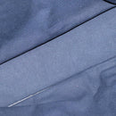 HERMES Tote Bag Canvas Navy Brown Silver Auth ti2161-10