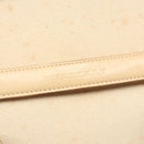 BURBERRY Hand Bag Canvas Leather White Beige Silver Auth ti2164-18