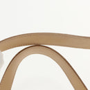 BURBERRY Hand Bag Canvas Leather White Beige Silver Auth ti2164-14