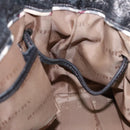 BURBERRY Tote Bag Nylon Leather Brown Dark Brown Silver Auth ti2165-19