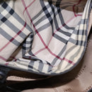 BURBERRY Tote Bag Nylon Leather Brown Dark Brown Silver Auth ti2165-20