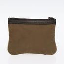 BURBERRY Tote Bag Nylon Leather Brown Dark Brown Silver Auth ti2165-22