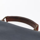 Burberrys Business Bag Leather Navy Brown Auth ti2166-8