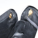 BALLY Chain Shoulder Bag Leather White Gold Auth ti2171-19