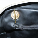 BALLY Chain Shoulder Bag Leather White Gold Auth ti2171-21