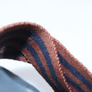 HERMES Sandals Canvas Navy Brown Auth ti2173-11