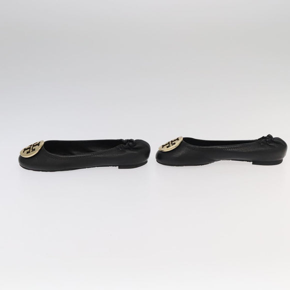 TORY BURCH Pumps Leather 2Set Black Auth ti2175