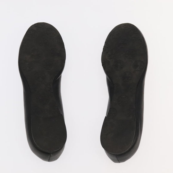 TORY BURCH Pumps Leather 2Set Black Auth ti2175